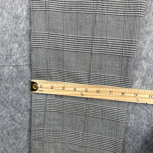 Jones New York Signature Plaid Dress Pants Womens 6 Black White Stretch Straight - Picture 6 of 13